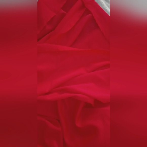 Cherry Red lined Chiffon Midi Skirt, Size Small. - Picture 2 of 3